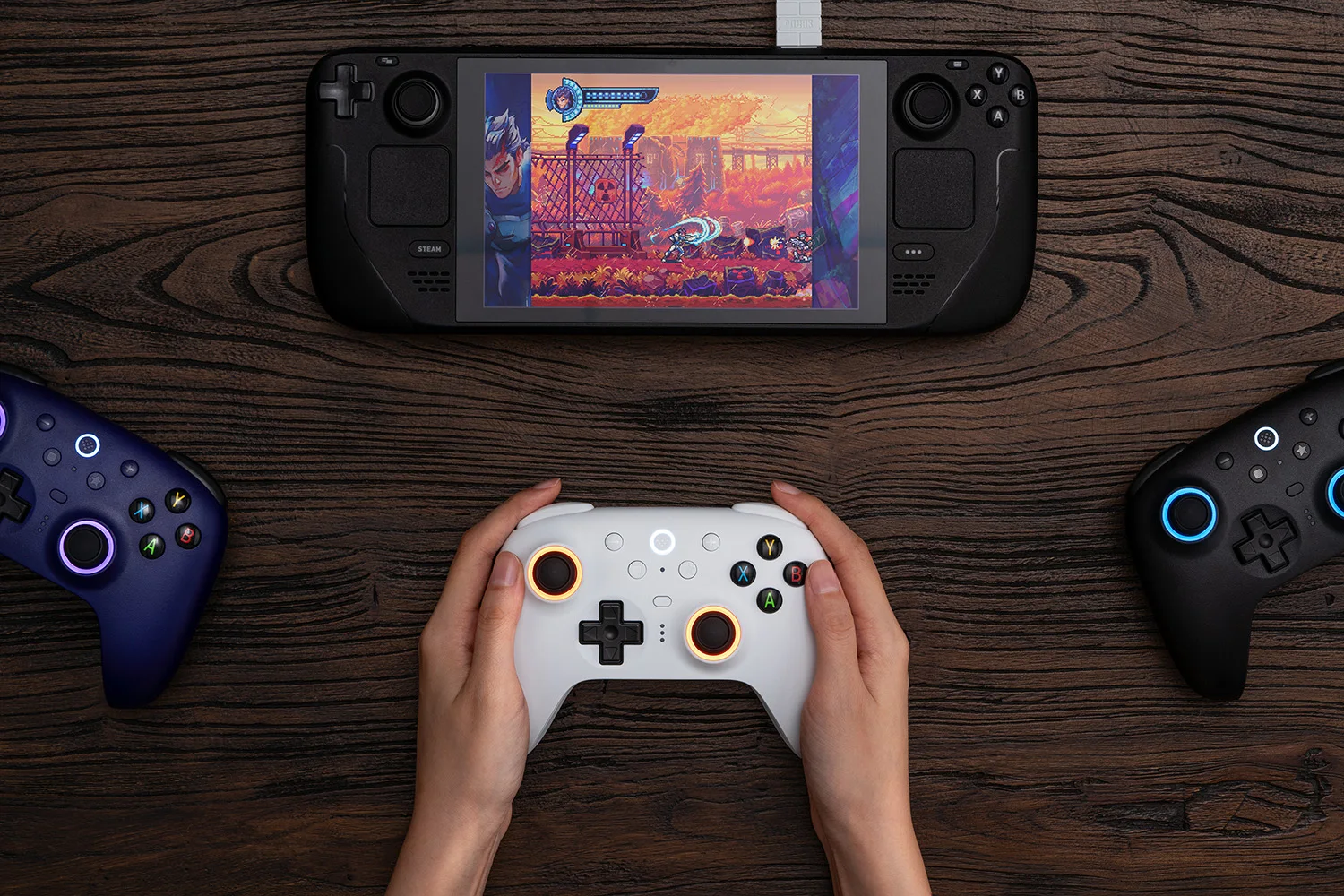 8BitDo Ultimate Wireless 2.4G игровой контроллер с зарядной док-станцией, джойстиком Hall Геймпад для ПК, Windows 10, 11, Steam, Android