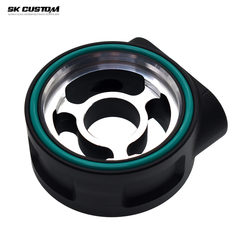 SK مخصص الألومنيوم M20X1.5 فلتر زيت برودة أطباق ساندويتش محول لقياس ضغط الزيت درجة الحرارة NPT 1/8 الاستشعار