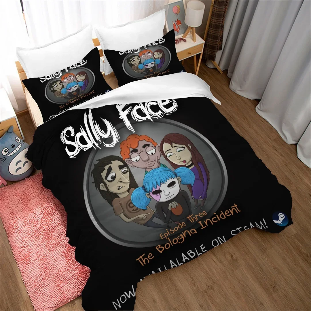 

Game Sally Face 3D Printed Duvet Case Pillowcase Bedding Set Twin Full King For Kids Adults Bedroom
