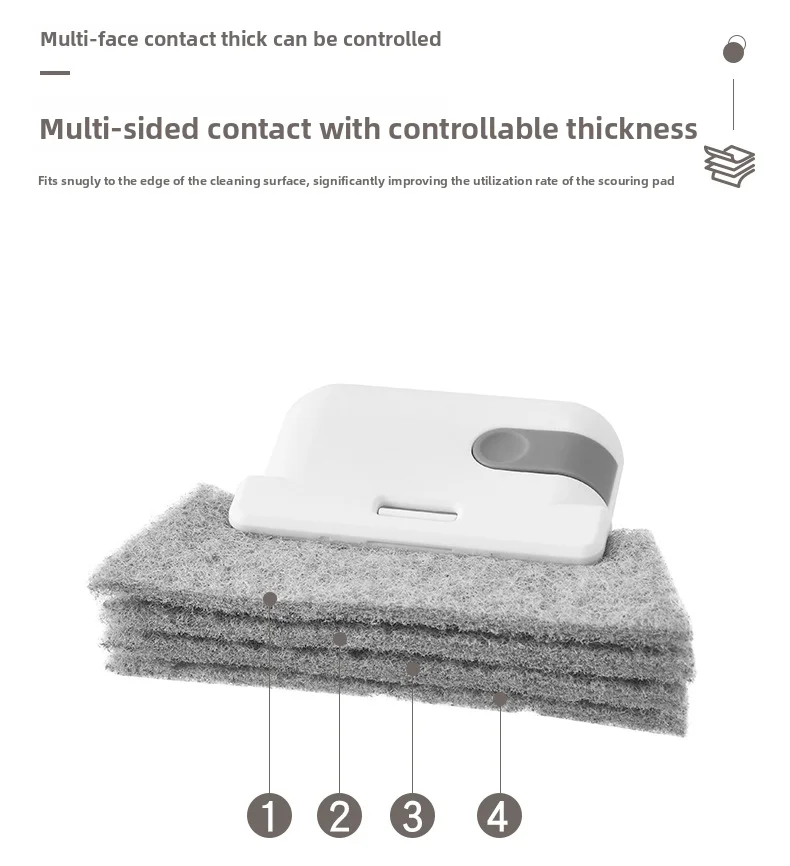 Multi - functional Kitchen Cleaning Brush, Dry and Wet Dual - use, Detachable and Replaceable, Easy to CleanIdeal for Kitchen