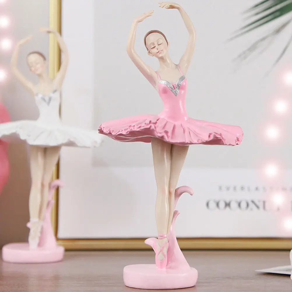 

1Pcs Ballet Resin Ornament Delicate Ballerina Decoration Elegant Stylish Home Decorative Craft for Tabletop Porch Artistic