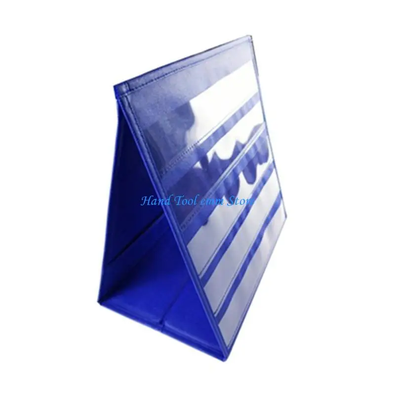 H37F Foldable Desktop Pocket Chart Calendar Pocket Chart Tent Blank Cards Set