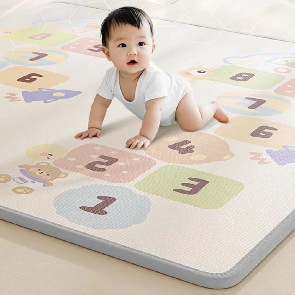 

Double Sided Pattern Baby Activity Gym Crawling Play Mats Carpet 200x180cm Non-toxic High-quality Children's Safety Game Mat Rug