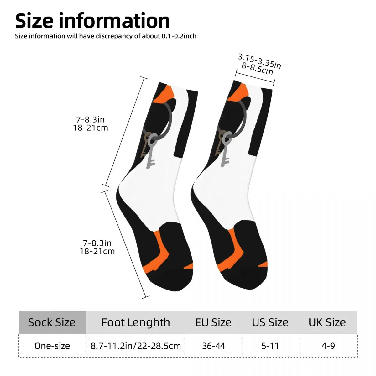 Key Men's Socks Retro Harajuku U-Untitled Goose Game Street Style Novelty Seamless Crew Sock