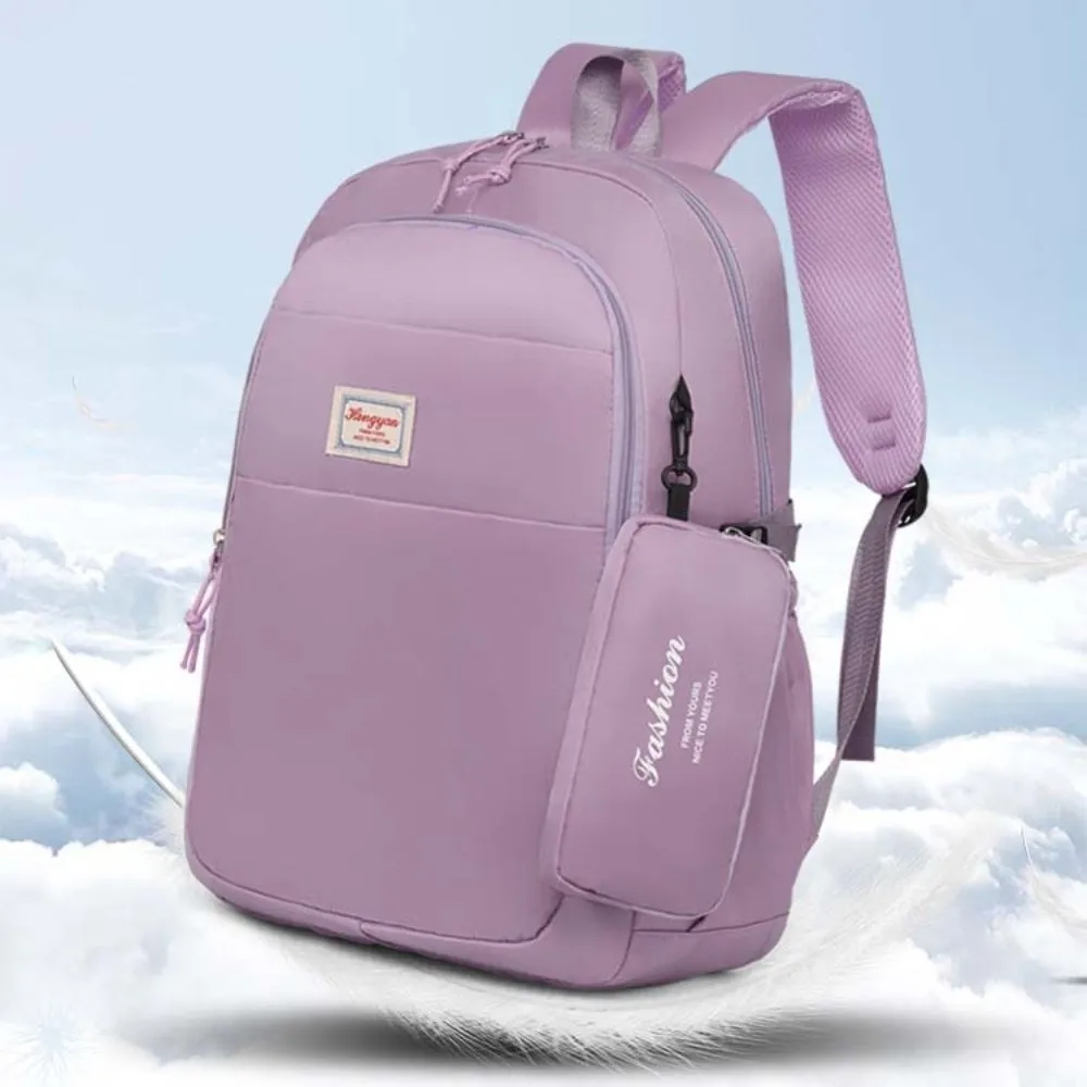 Oxford Cloth Laptop Backpack 2 In 1 Mini Storage Pouch Travel Daypack Waterproof Fixed Webbing Large Capacity School Bag Daily