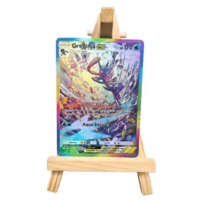 DIY PKM TCG Pocket Card Immersive B1 Mega Rising Dragalge Pinsir Greninja Hitmochan Rapidash Ampharos Absol EX APP Game Card view 4