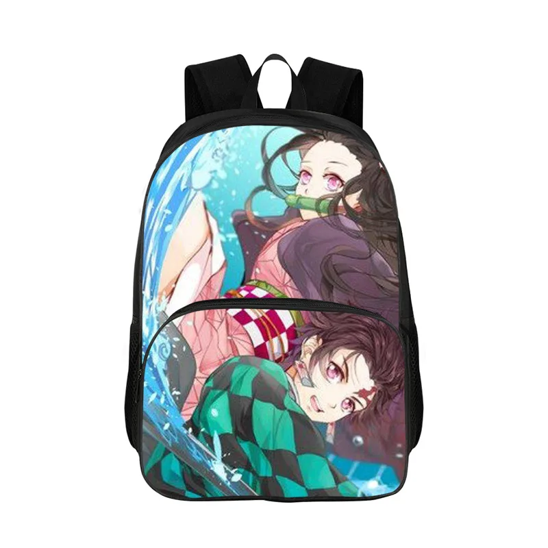 Mochila escolar Demon Slayer para niños de 1 a 4 grados, mochilas escolares con estampado de animales de dibujos animados para niños y niñas, mochila escolar para niños