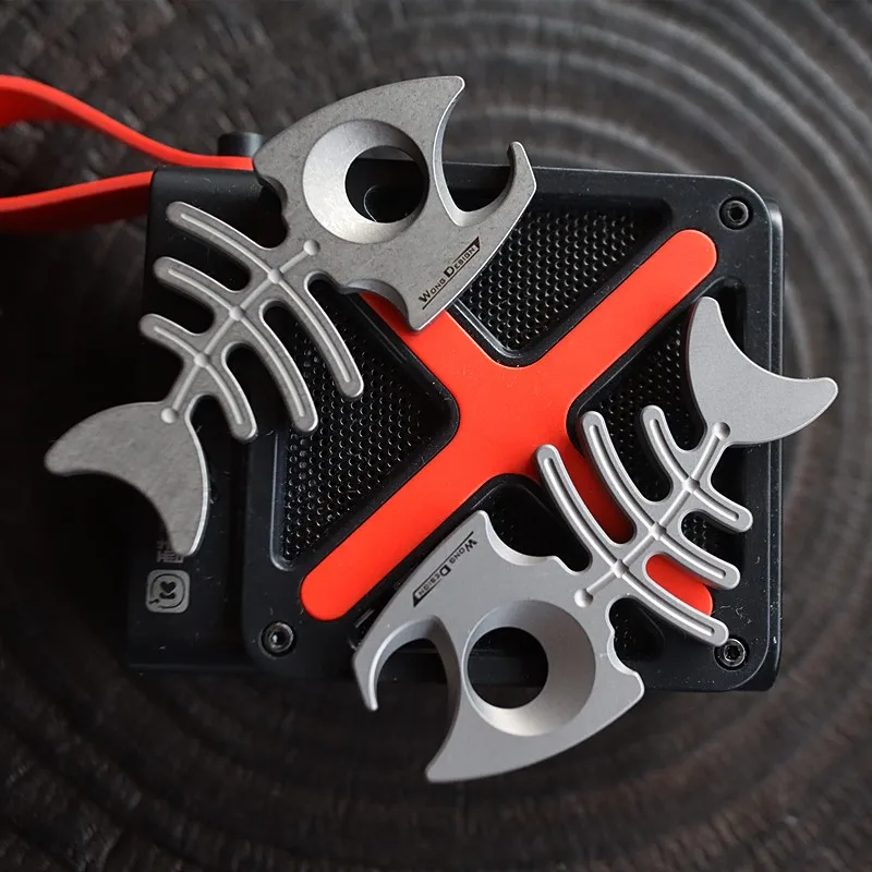 

Piranha EDC Titanium Bottle Opener Trendy Outdoor Portable EDC Tool Pendant Decompression Toy