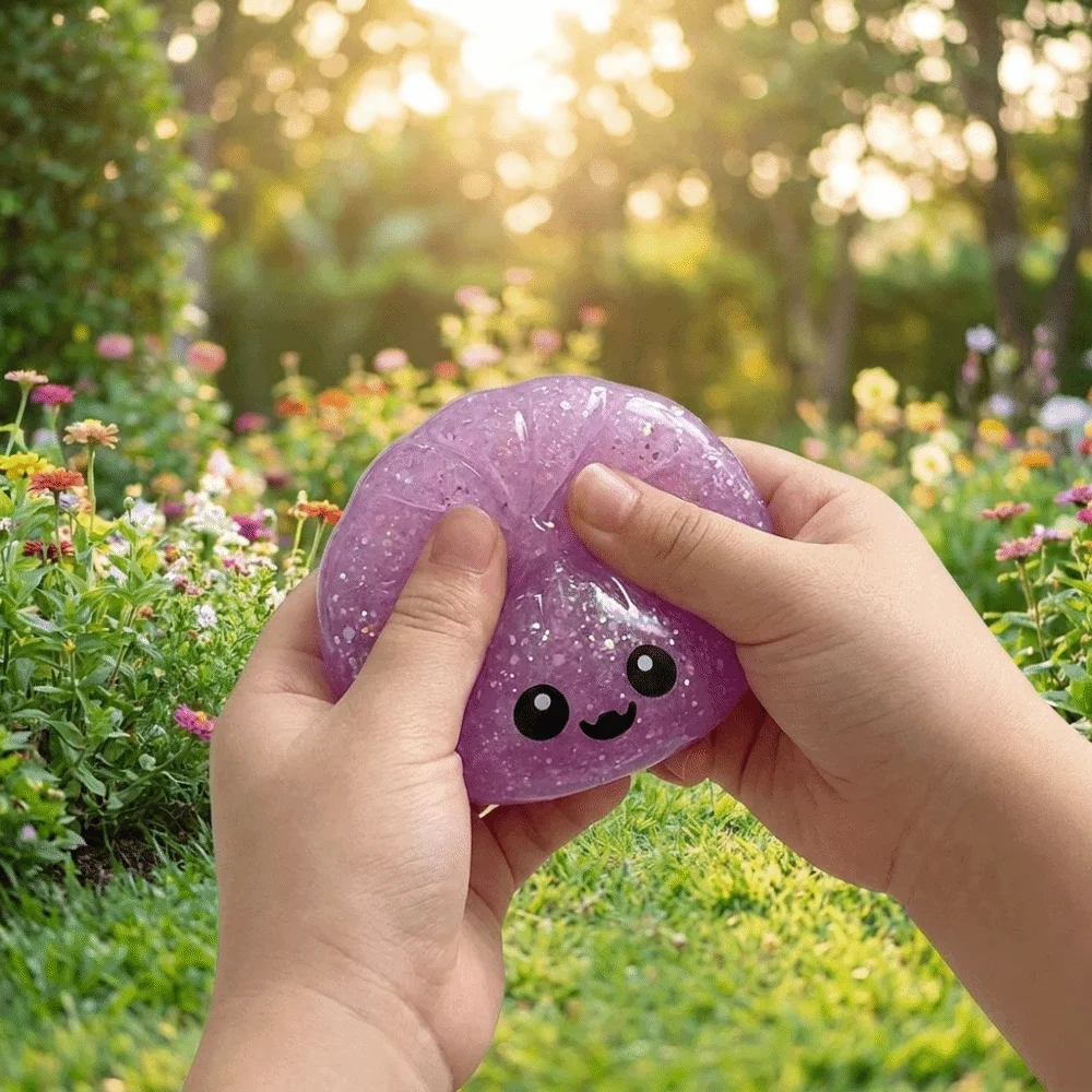 Pinch Glittering Steamed Bun Squeeze TPR Cartoon Slow Rebound Cute Simulated Dumplings Squishy Halloween