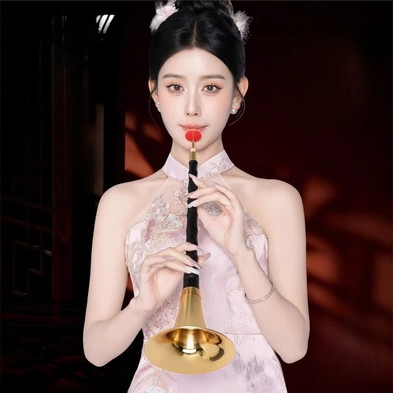 Professional Suona D/C Key Chinese Traditional Suona Wooden Adult Beginners Brass Instruments Loud Volume Playing Folk Horn