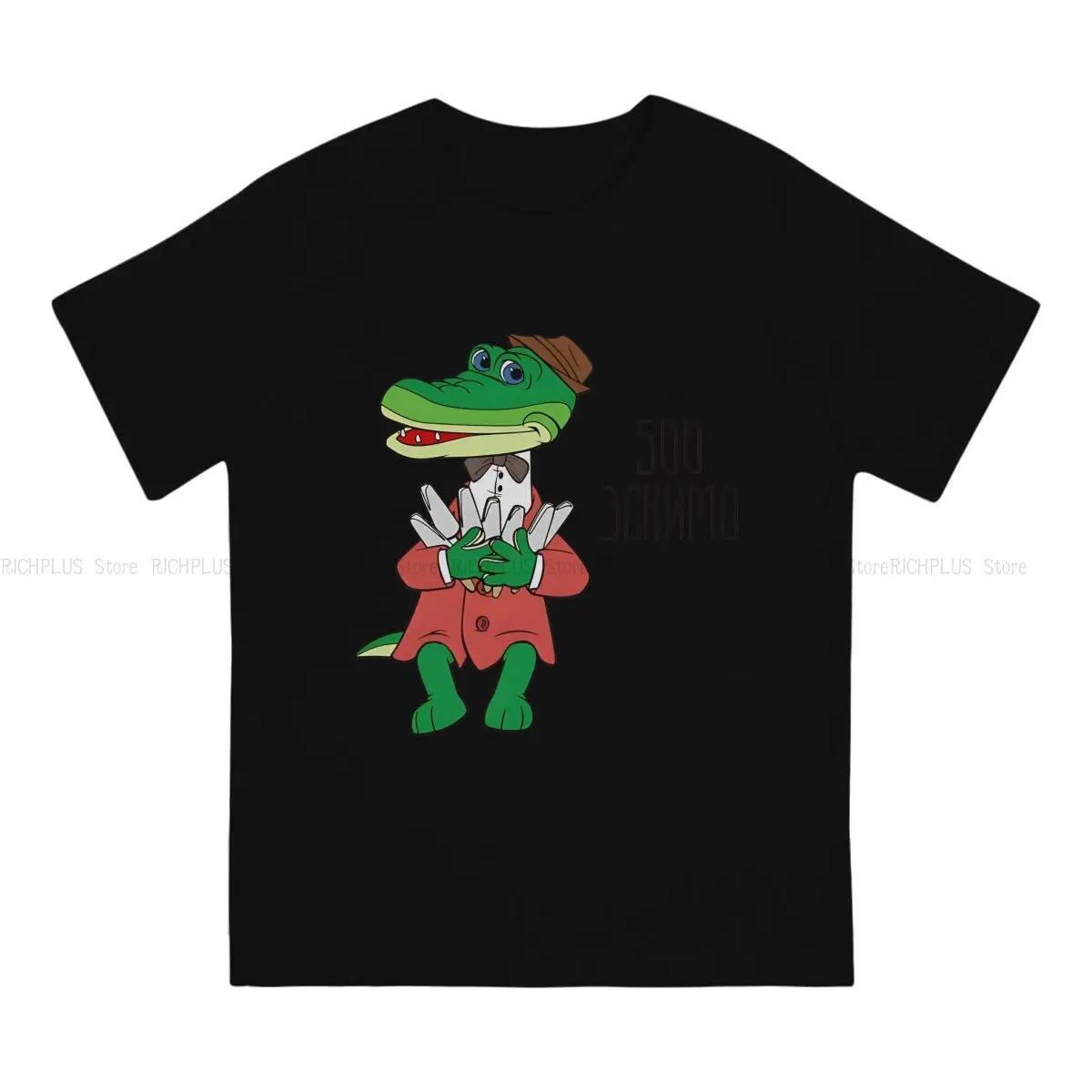 Cheburashka Cartoon Man TShirt 500 Popsicle  Gena The Crocodile Fashion Polyester T Shirt Original Streetwear New Trend