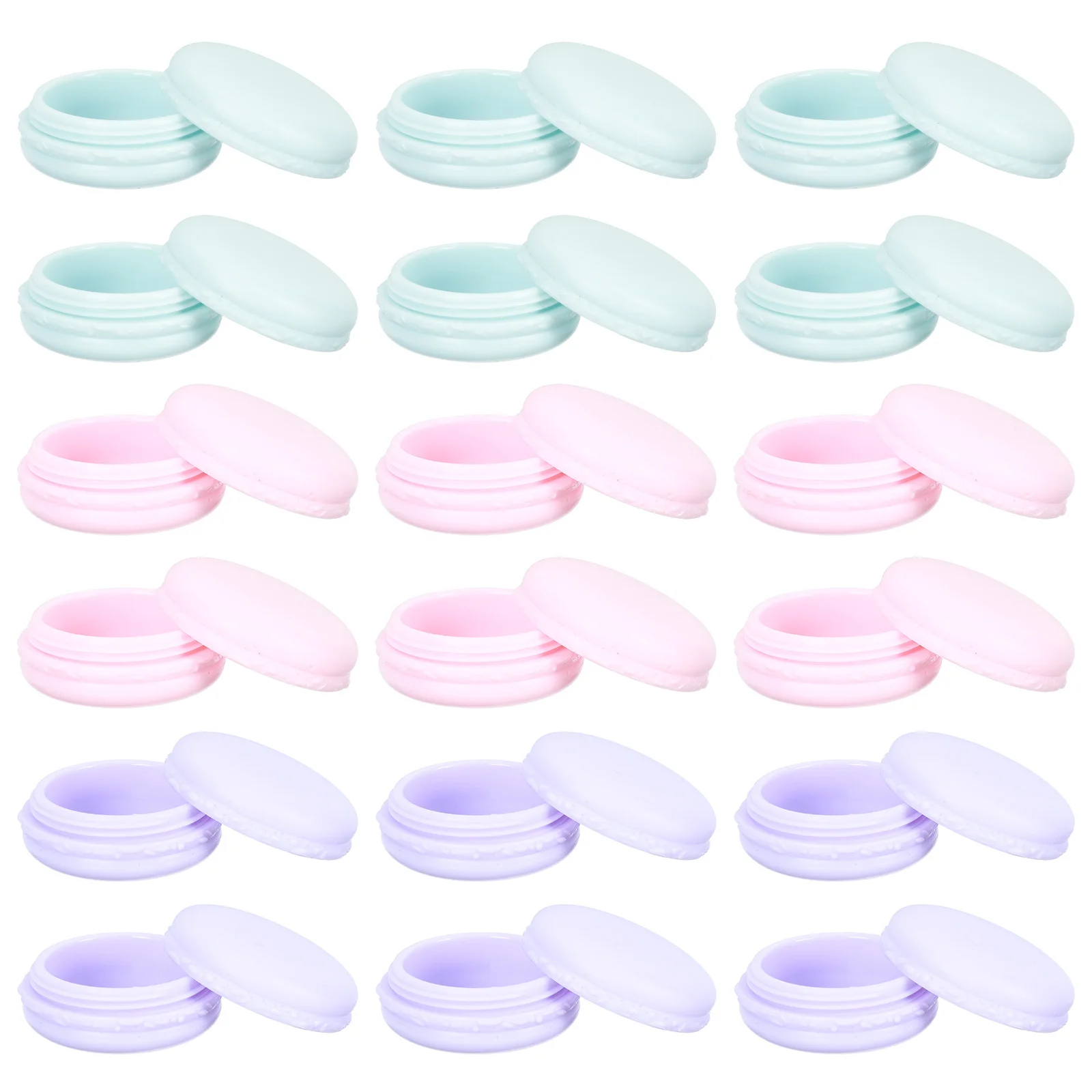 

30pcs Empty Cream Jars Macaron Color Containers Travel Refillable Storage For Facial Cream Ointment Dispensing Cases