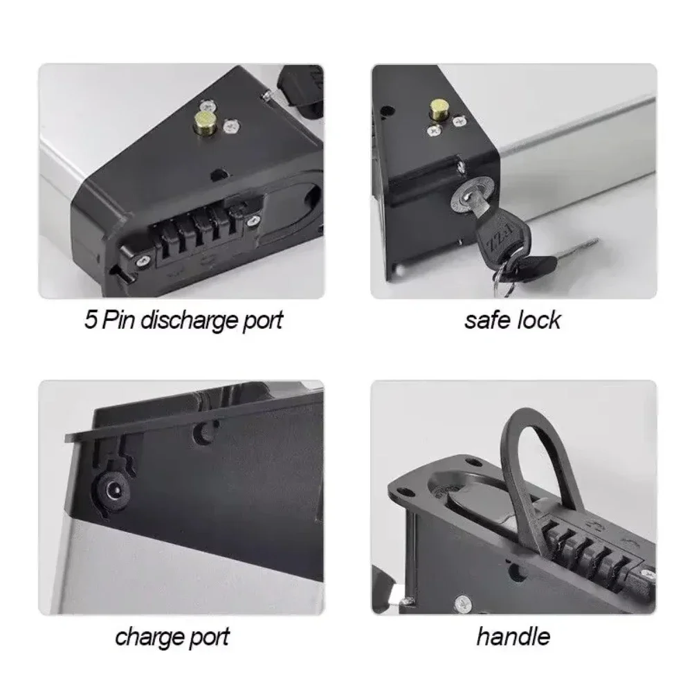 Replacement Battery 48V/52V 17Ah-10.5Ah for New Engwe EP-2 Pro Engine Pro Upgraded, MATE X Bike DCH-009