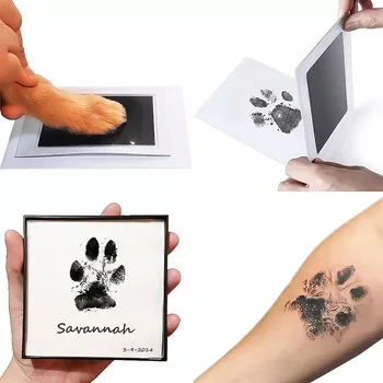 Cat Dog Paw พิมพ์ชุดหมึก Pad ปลอดภัยปลอดสารพิษรอยเท้าเด็กทาร...