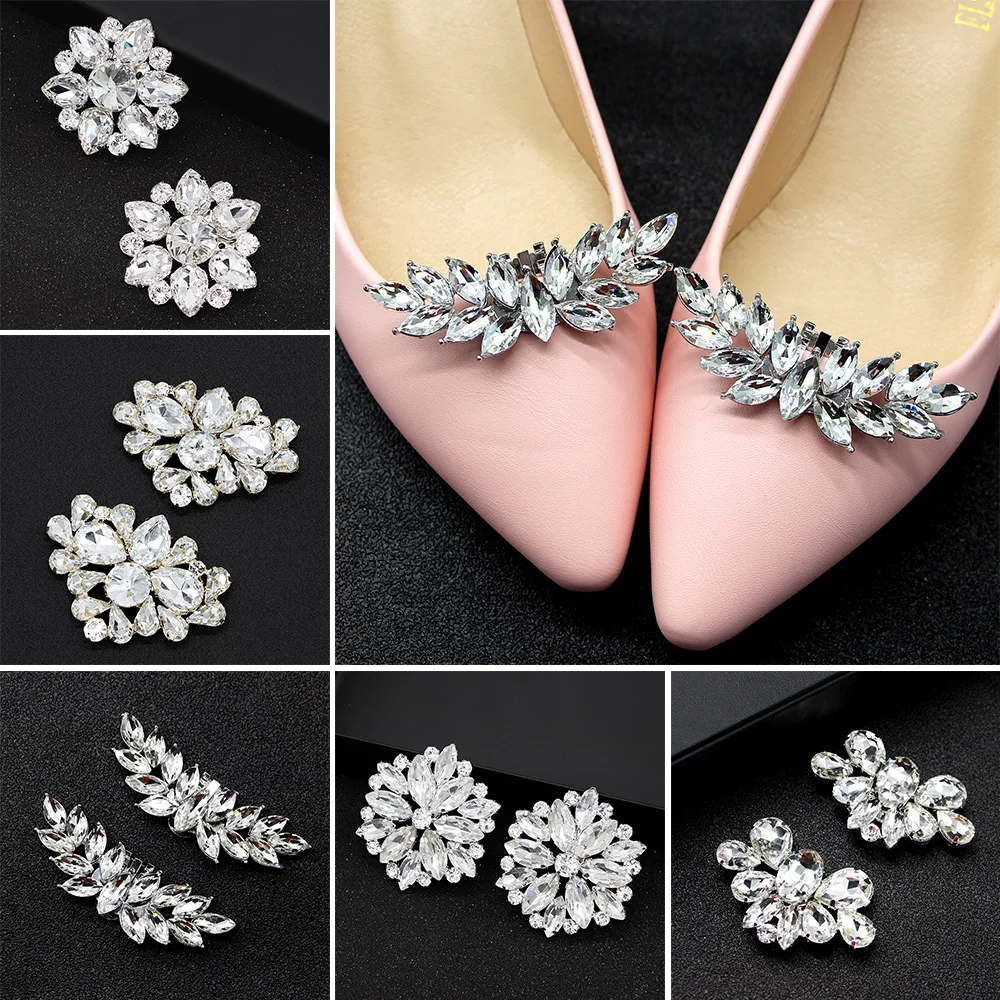 1PC High Heel Women Bride Wedding Shoe Decorations Shiny Decorative Clips Shoe Clip Charm Buckle