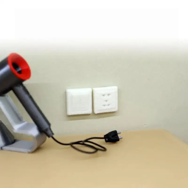 Mini interruptor y enchufe en miniatura para casa de muñecas, accesorios para decoración de casa de muñecas, juguetes para juego de imitación, 10 Uds., 1/12