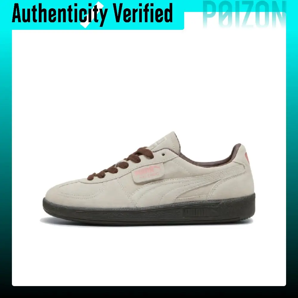 PUMA Palermo Abrasion Resistant Low top German Army Trainers Unisex Beige 396463-28