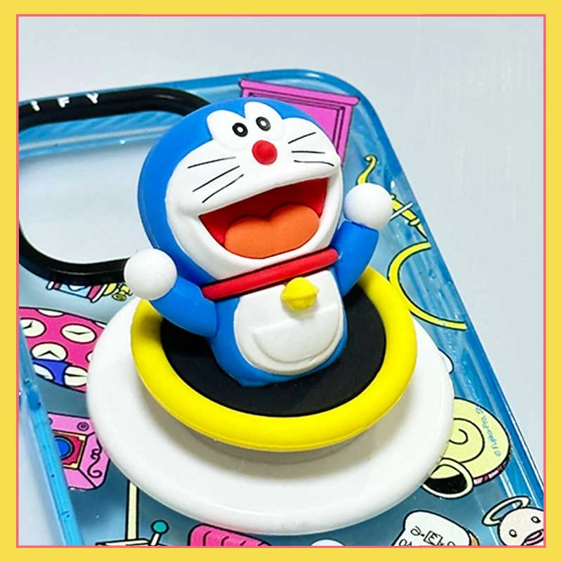 Doraemon genuine magnetic suction mobile phone airbag extension bracket, 3D cute 3D pass circle, refrigerator sticker DIY