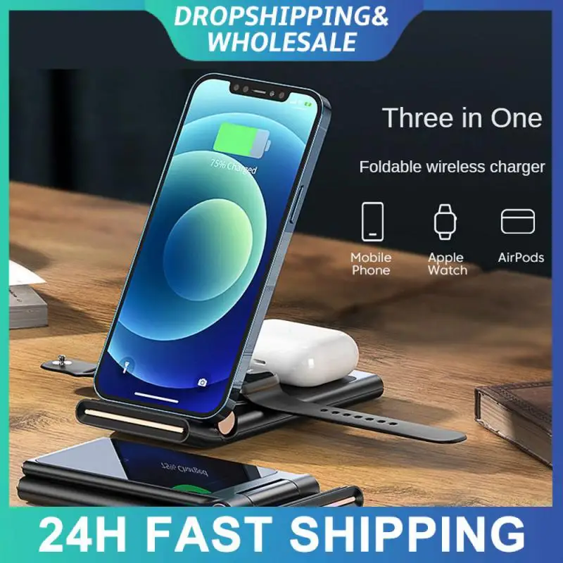 

Mobile Phone Holder 3 In1 Multifunctional For Travel Foldable Adjustable For Quick Charging Dock Station Phone Holder