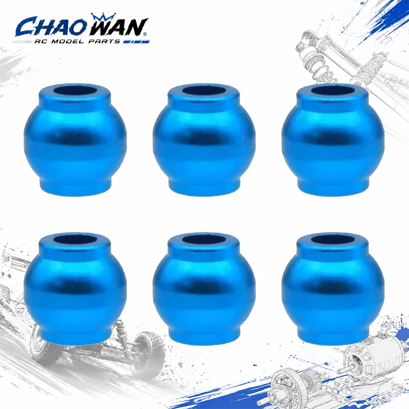 6PCS Aluminum Racing Ball Joint Set STD-318 Hollow Design Competition Steering Upgrade Parts for Tamiya TT02 1/10 RC Touring Car