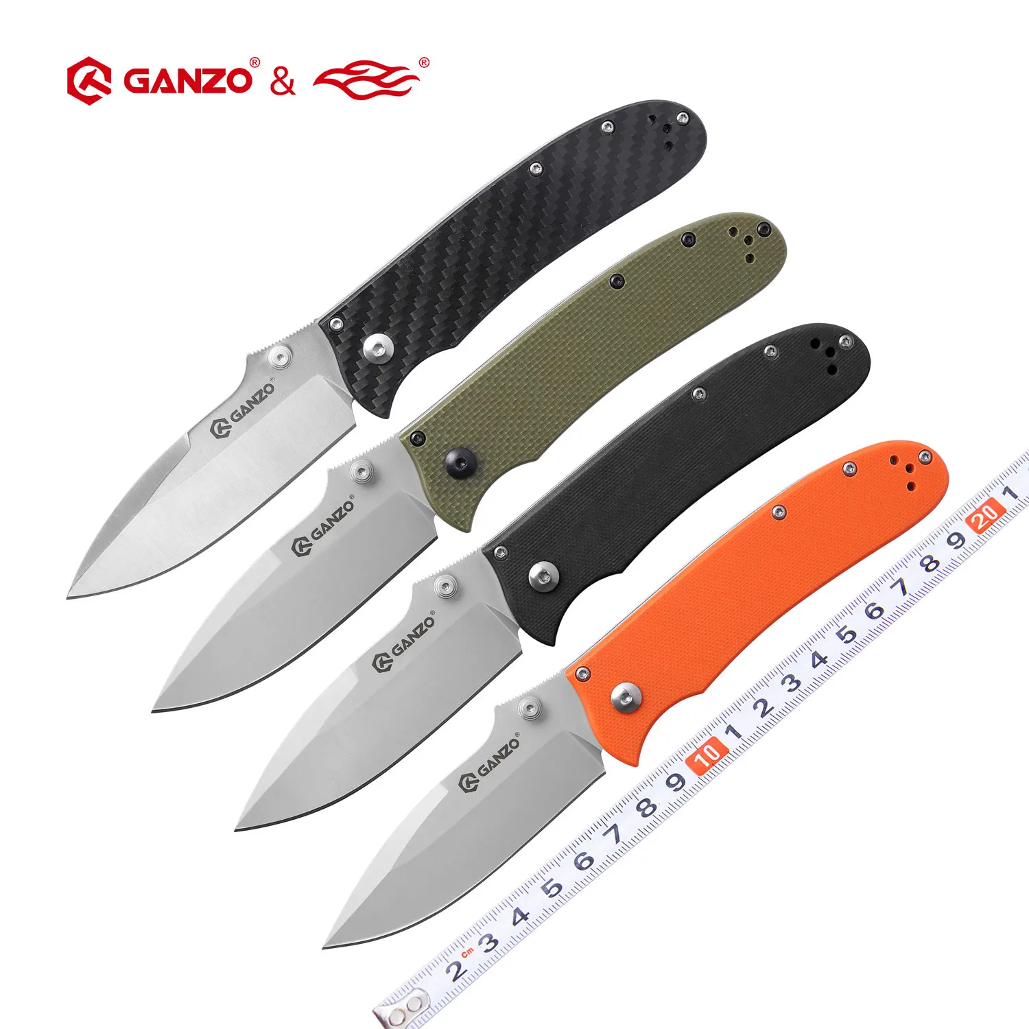 Ganzo G704 G704B FBKNIFE Firebird Folding Knife 440C Blade G10 Handle 58-60HRC Camping Hunting Collection Knife Outdoor EDC Tool