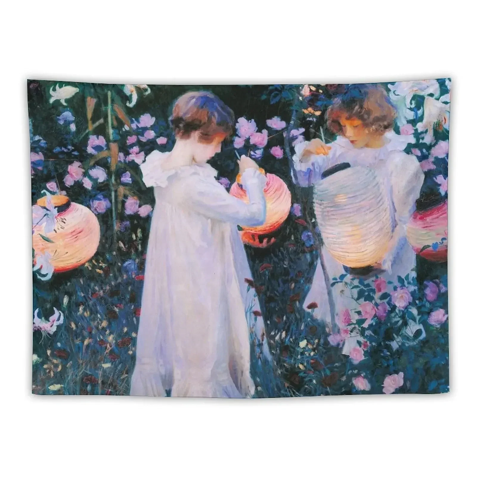 John Singer Sargent - Carnation, Lily, Lily, Rose Tapestry Room Decorations Aesthetic Room Decoration Decor For Bedroom Tapestry