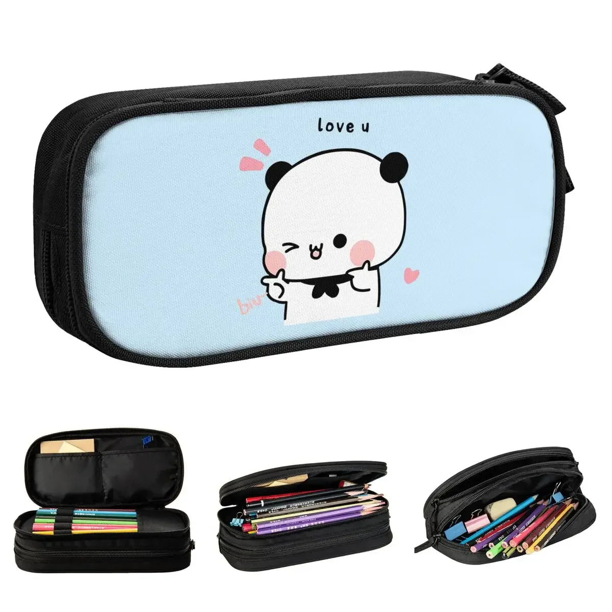 

Panda BuBu Her Love To Bear DuDu Pencil Case Cute Pen Holder Bag for Student Big Capacity Students School Gifts Pencilcases