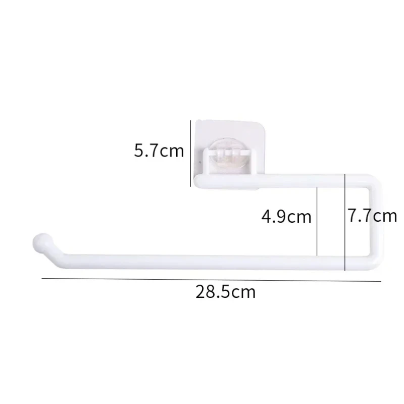 Kitchen Paper Roll Holder Bathroom Toilet Pape Storage Rack Towel Rack Cabinet Rag Hanging Holder Self-adhesive Kitchen Hook