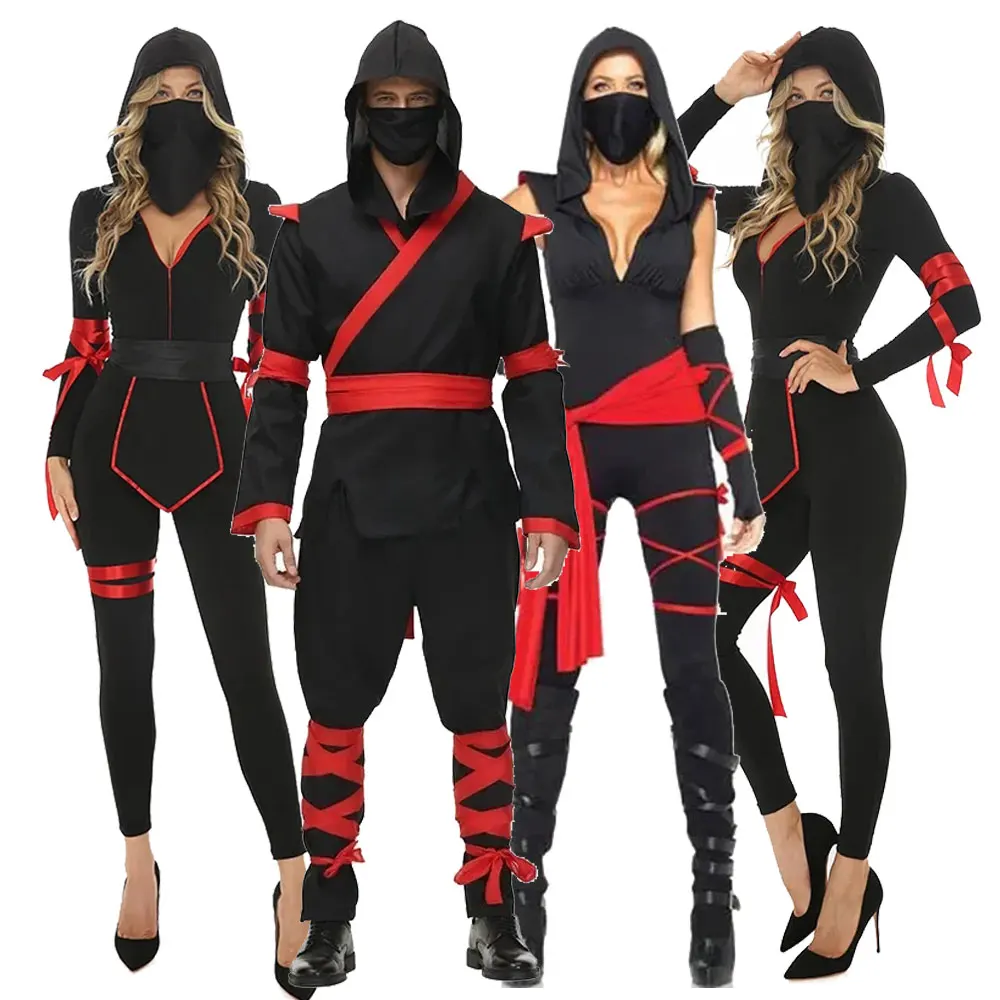 

Women Men Ninja Costume Adult Anime Warrior Cosplay Halloween Carnival Party Fancy Dress Up Costumes