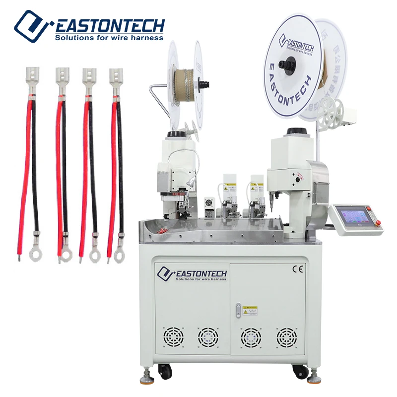 Manufacturing Equipment Automatic Three-Cable Joint Crimping Machine EW-8035 Two-Wire Combined Terminal Cable For AWG30-AWG14