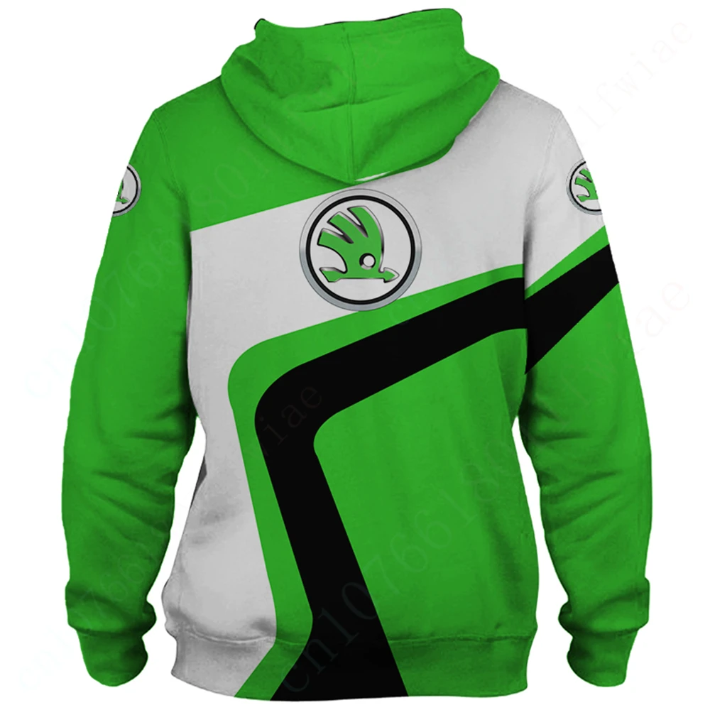 Skoda Unisex Kleding Harajuku 3d Print Zip Hoodies Casual Sweatshirt Top Essentials Pullover Anime Hoodies Voor Mannen Vrouwen