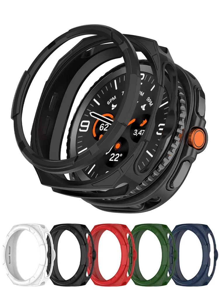 

Прочный безель + мягкий чехол-бампер из ТПУ для Samsung Galaxy Watch 8 classic 46 мм, защитный чехол Galaxy Watch 8 classic Protection2026