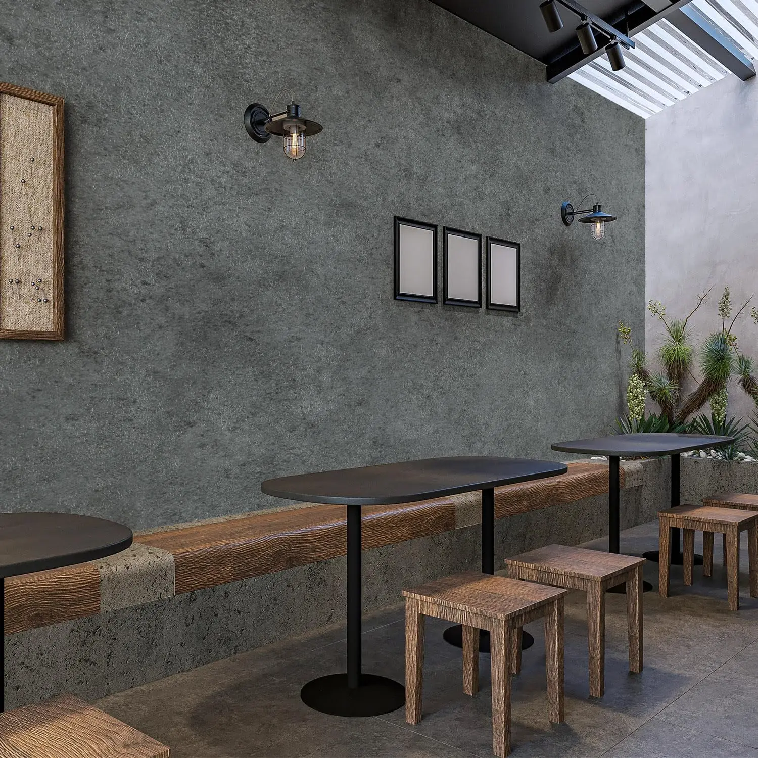 

Gray Matte Contact Wallpaper, 40cm Waterproof Wall Stickers, Self-adhesive Anti-slip Floor Stickers, Bathroom Kitchen Wallpapers