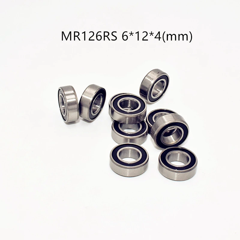 MR126RS 10 Pieces 6*12*4(mm) chrome steel Rubber Sealed  Miniature Bearings