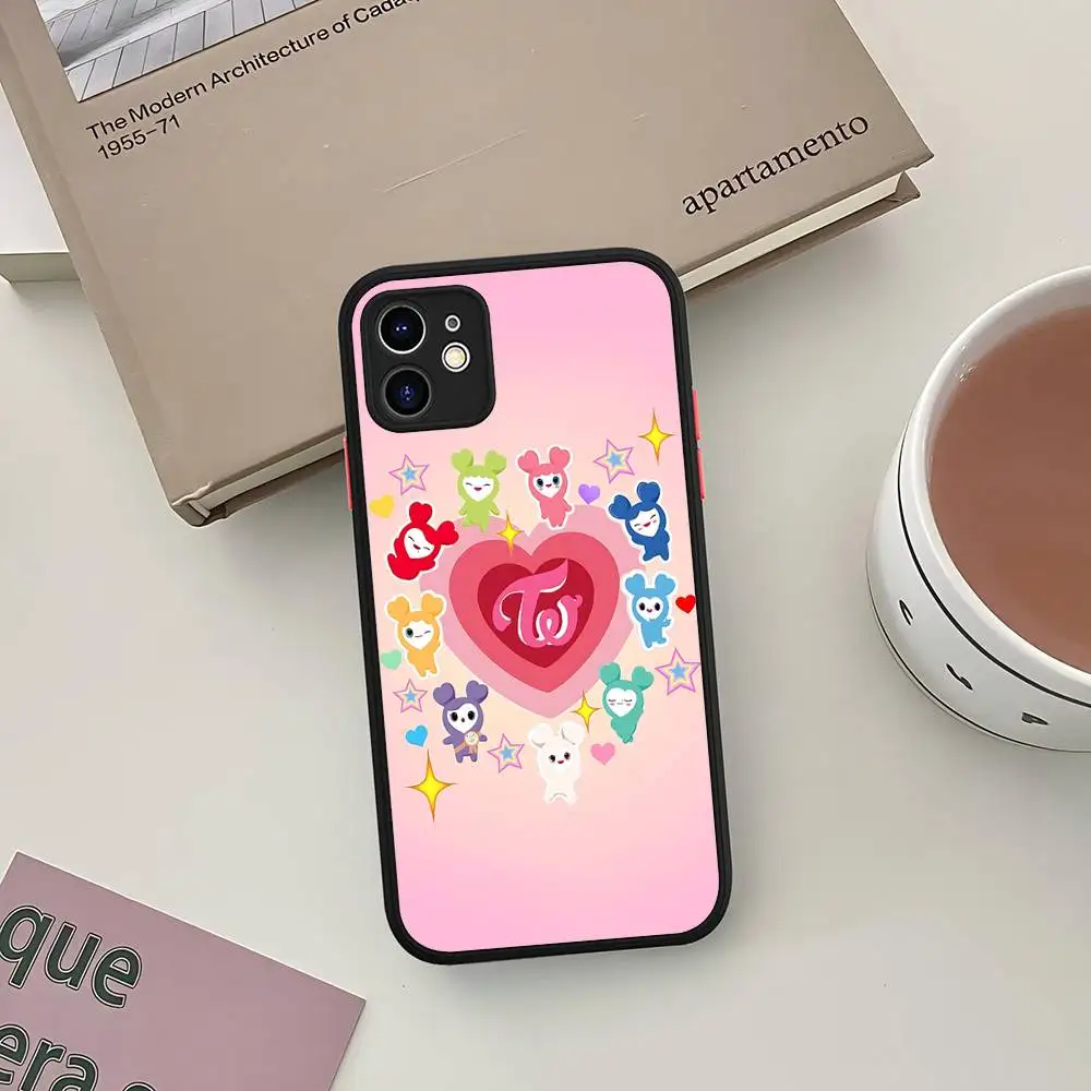 kpop T-Twices For iPhone 11 12 13 14 15 16 Pro Max Plus Matte Translucent Phone Cover - view 5
