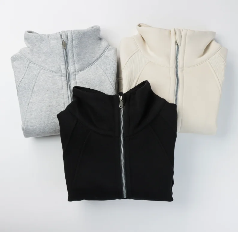 New Yoga Hoodie Set Women's Jacket Half Zip Sportswear Long Sleeve Street Style Comfortable Casual Sweatpants Cotton Blend