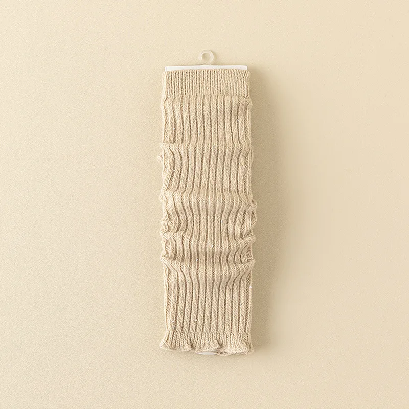 الخريف والشتاء الخرز والغزل الجوارب الطويلة كومة تغطي الترتر الدافئ الجوارب النسائية