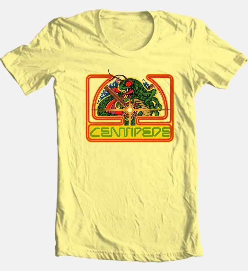 Centipede T shirt retro 80's arcade video game adult regular fit graphic tee