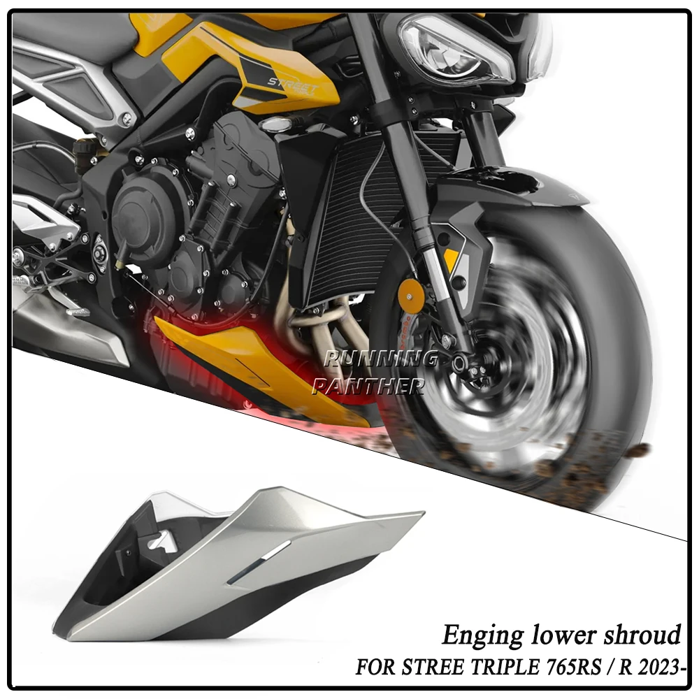 

Motorcycle Engine Lower Spoiler Body Bellypan Fairing Protector Guard Chassis Shield For Street Triple 765RS 765R 2023 2024