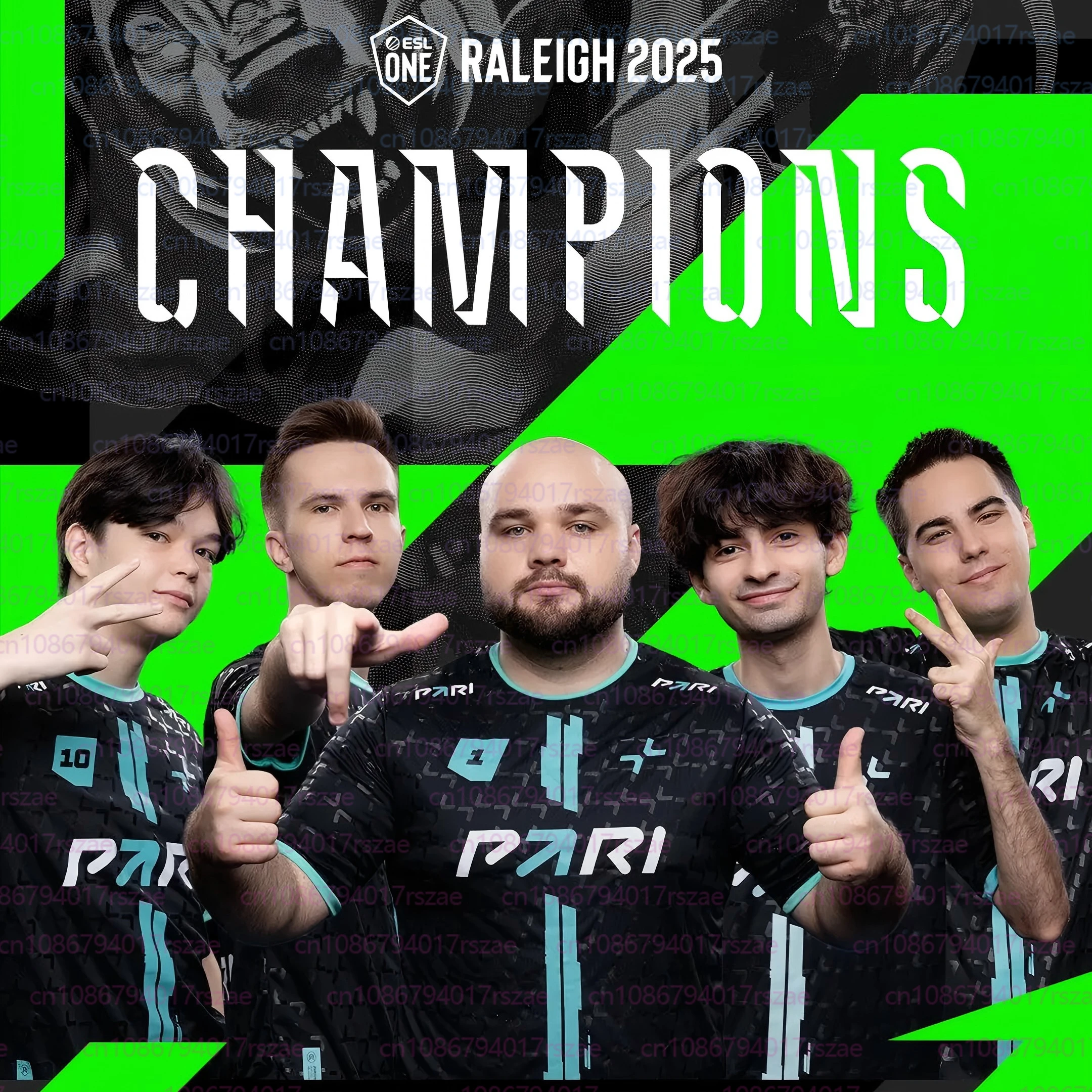 Parivision Esports Team Jersey 2025 جديد DOTA2 ESL One Bangkok المنافسة الموحدة ملابس الرجال لعبة لا شيء قصيرة الأكمام تيز