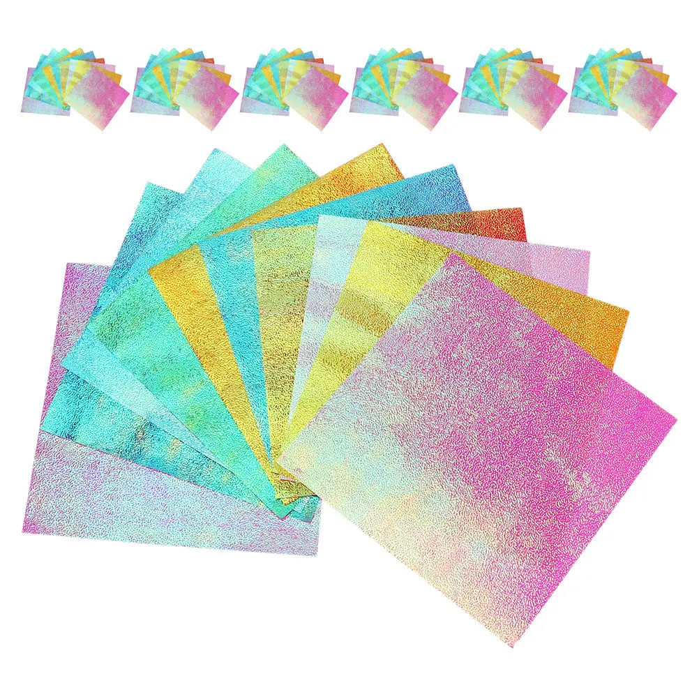 200Sheets Pearlescent Origami Paper Shiny Square Sheets 15Cm Colorful Craft Folding Art for DIY Projects Crane Making