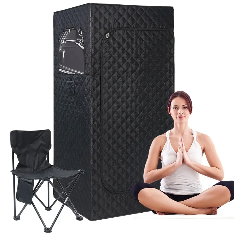 Home Use Portable Steam Sauna Tent 1 Person Full Body Steam Sauna Box With 1000W Sauna Steamer