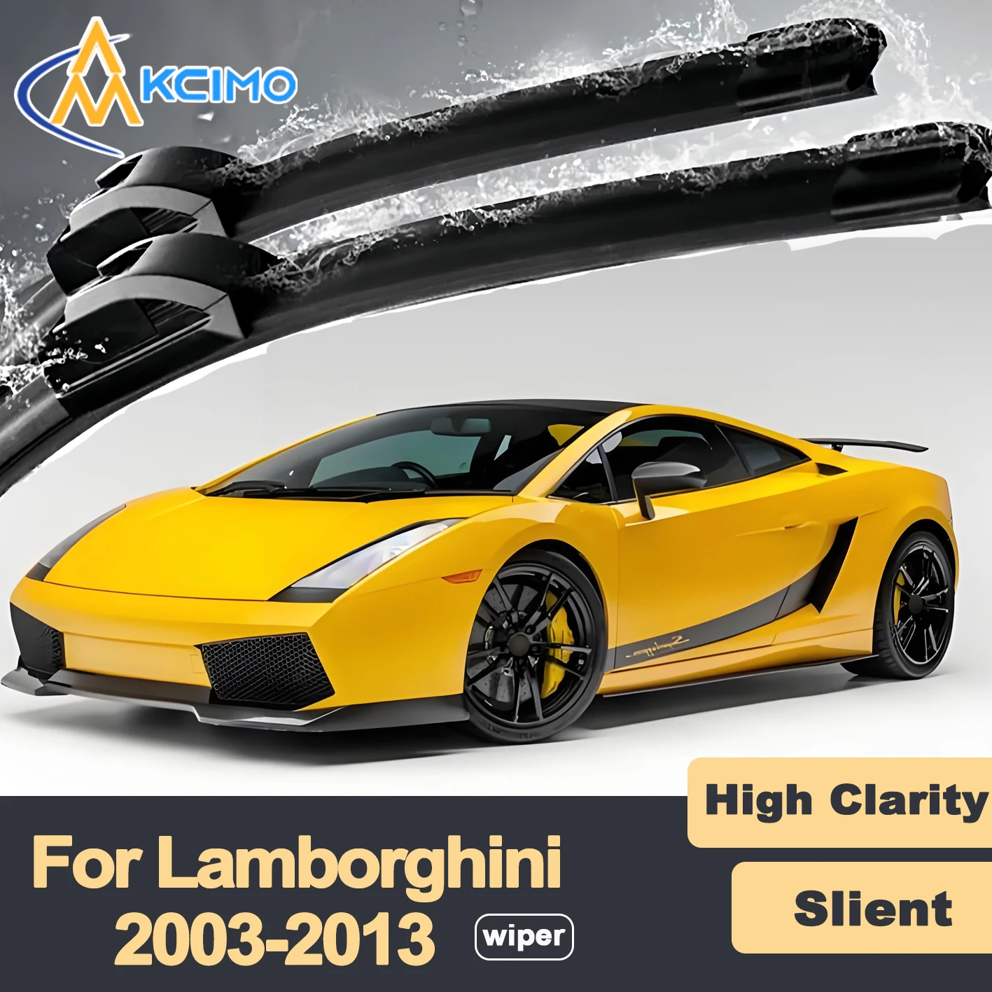 

Premium Rubber Durable Silent Windshield Wiper Blades 2pcs for Lamborghini Gallardo 2003-2013 Front Wiper Blades Set