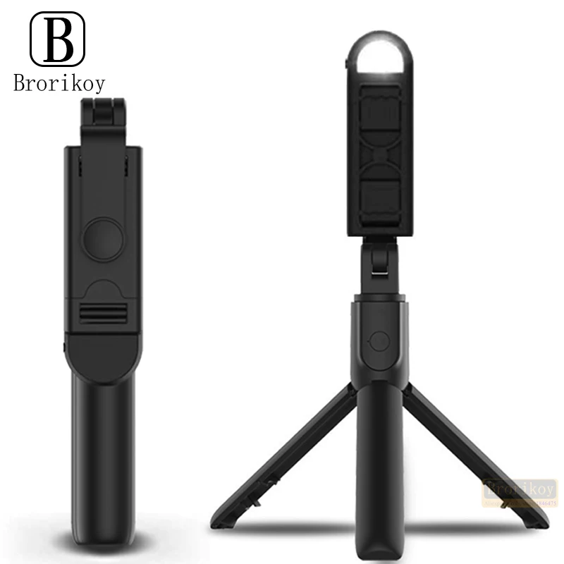 

Selfie Stick Wireless Bluetooth Selfies Stick With Fill Light Foldable Portable Tripod For Mobile Phone For Android IOS TikTok