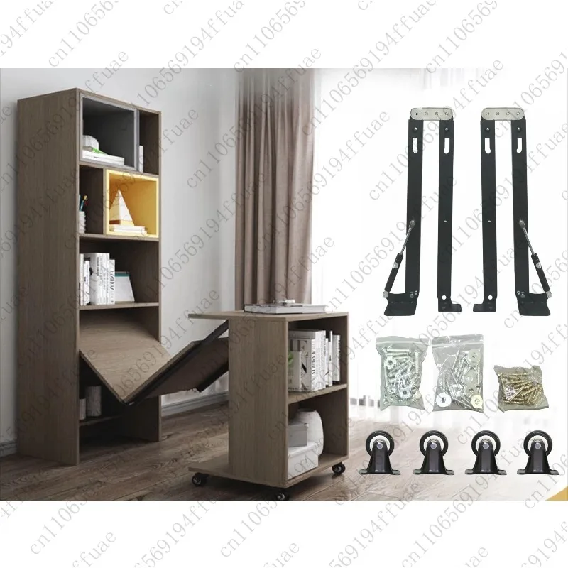 Fold-Down Collapsible Table Extendable Dining Table Study Desk Invisible Hardware Accessories Sliding Rails