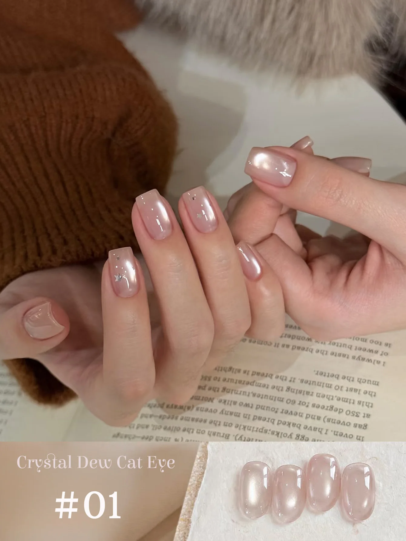 1pcs WS Autumn Winter Nails Ice Transparent White Boiled Water Blue Grey Pink Green Cat Eye Gel Nail Polish