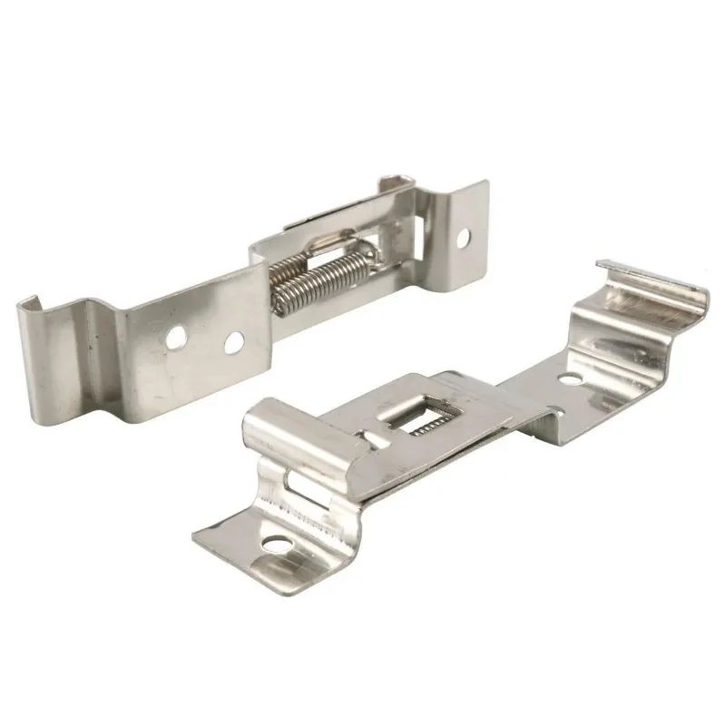 Stainless Steel Car License Plate Frame Spring Loaded Bracket for Motorhome Trailer Number Plate Clips