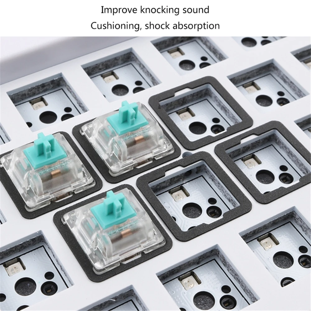 120PCS Keyboard Switch Sound Dampeners Sheet Inter-Axis Shaft Silencer Foam Pads for Mechanical Keyboard DIY Switches