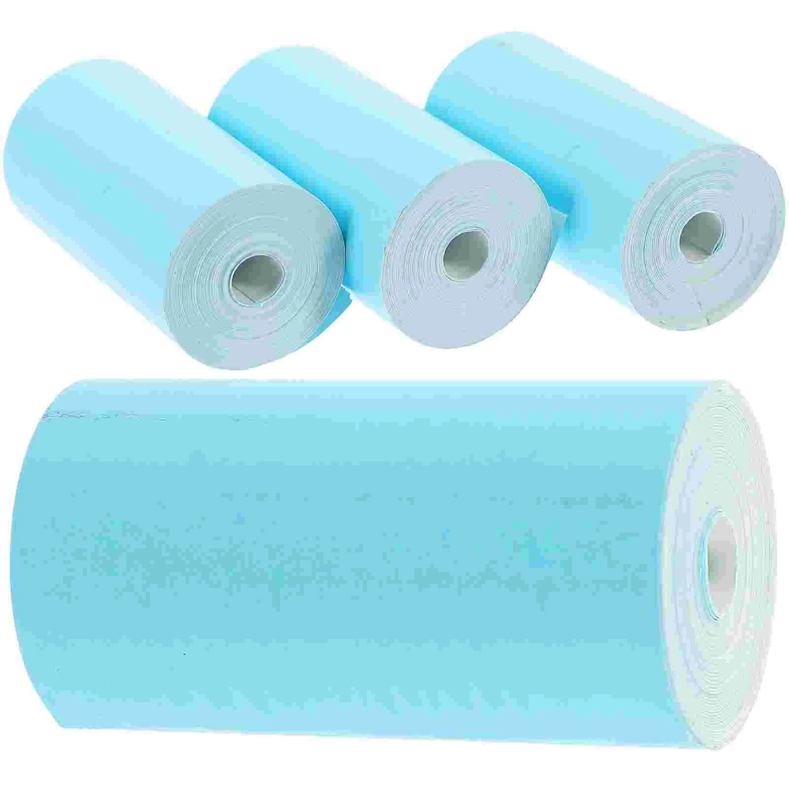 4 Rollen Sticker Printer Labels Thermisch Printpapier Belmachine Blauw Contant