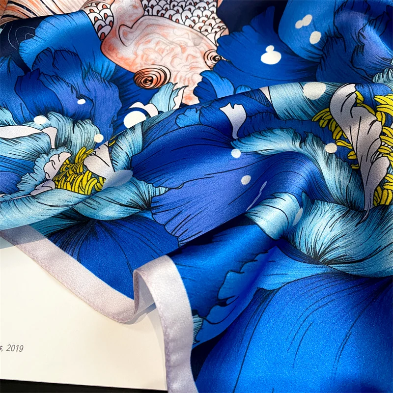 100% Real Silk Scarf New Natural Shawl Wraps Women Ladies Fashion Scarves Foulard Bandana Square Headband Hijab Pashmina